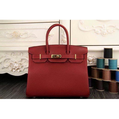 Geantă Hermes Birkin 35CM 30CM din piele originală HB35O Burgundy