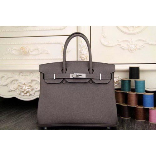 Geantă Hermes Birkin 35CM 30CM din piele originală HB35O gri