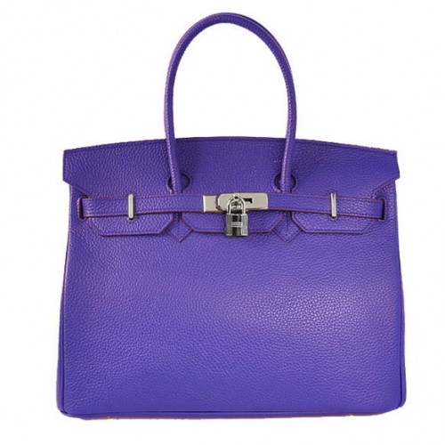 Genți Hermes Birkin 35CM Tote Bag Togo Leather Albastru Argintiu