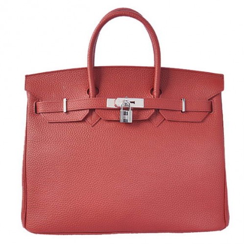 Genți Hermes Birkin 35CM Tote Bag Togo Leather Bordeaux Silver