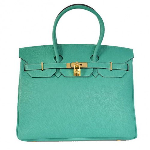 Genți Hermes Birkin 35CM Tote Bag Togo Leather Verde Auriu