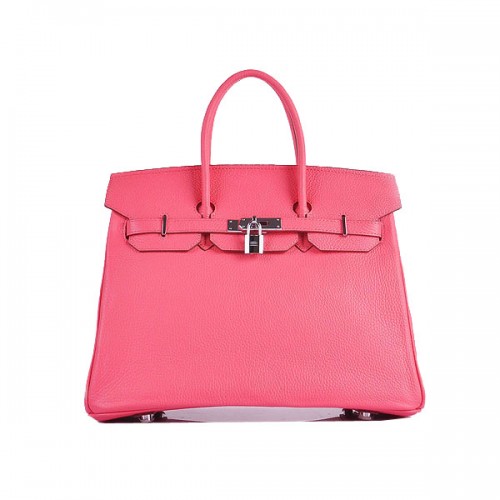 Geantă Hermes Birkin 35CM din piele albastră Clemence H6089 aurie/argintie
