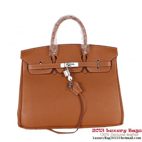 Geantă Hermes Birkin 35CM Clemence din piele H-35 Camel