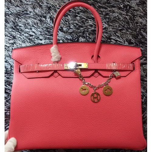 Geantă Hermes Birkin 35CM din piele Litchi HB35GL Cherry