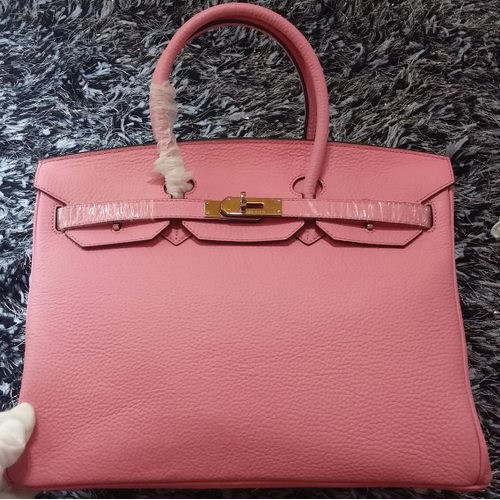 Geantă Hermes Birkin 35CM din piele Litchi HB35GL roz