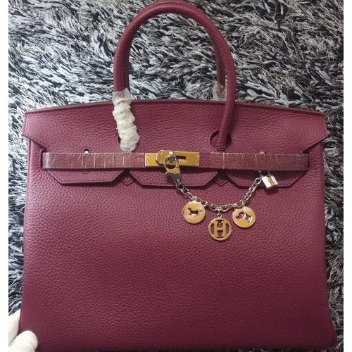 Geantă Hermes Birkin 35CM din piele Litchi HB35GL violet
