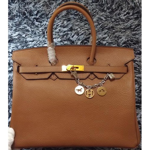Geantă Hermes Birkin 35CM din piele Litchi HB35GL gri
