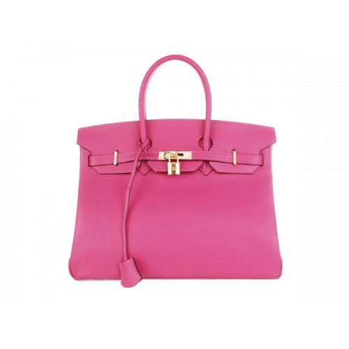 Geantă Hermes Birkin 35CM din piele Rosy Original H35 aurie