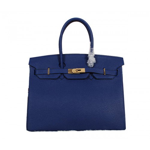 Geantă Hermes Birkin 35CM, Albastru Regal, Clemence, Piele H35 Aurie