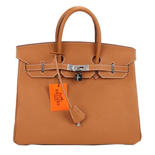 Geantă Hermes Birkin 35CM din piele naturală, argintie, H35