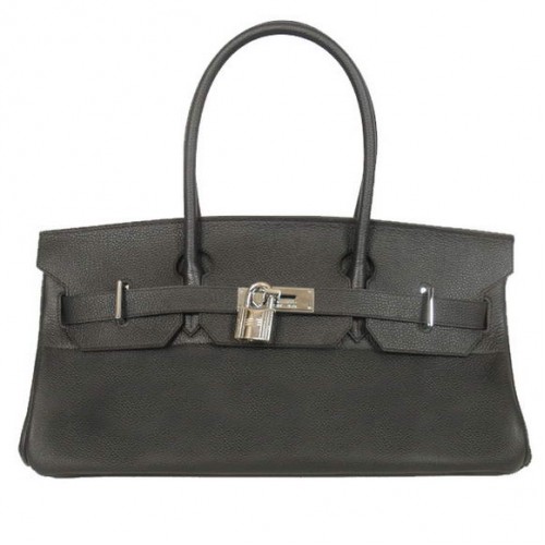 Geantă Hermes Birkin 42cm JPG Birkin Togo din piele neagră cu accesorii argintii