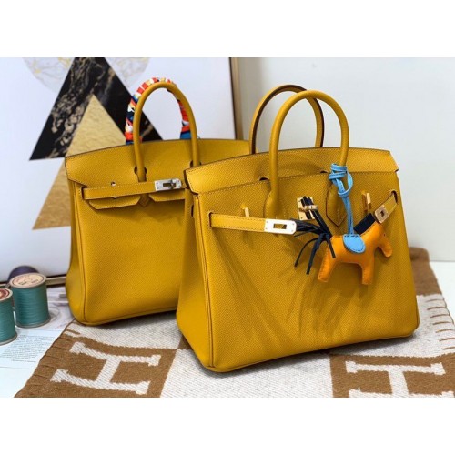 Geantă Hermes Birkin Originală din Piele Epsom 30CM 17825 Galben Chihlimbar