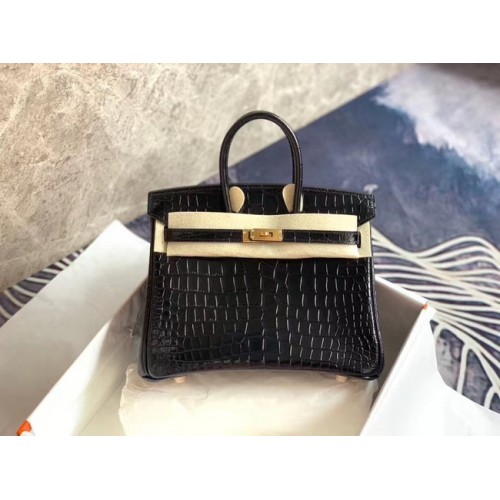 Geantă Hermes Birkin Original din piele de crocodil HBK35 neagră