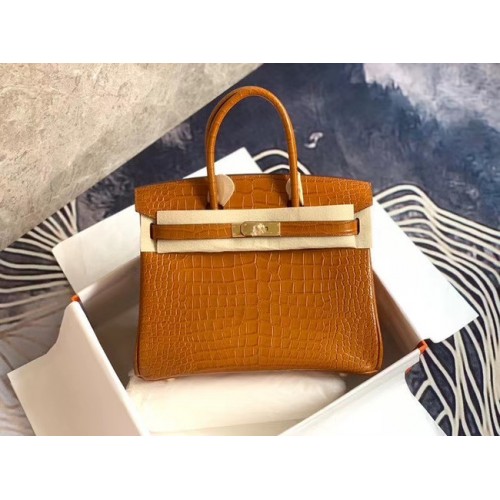 Geantă Hermes Birkin Original din piele de crocodil HBK35 maro