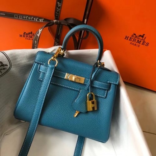 Geantă Hermes Birkin Togo Leather 22590 albastră