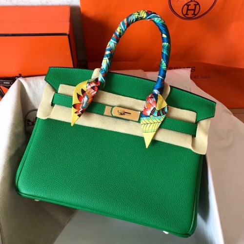 Geantă Hermes Birkin Tote Bag Original Togo Leather BK35 verde