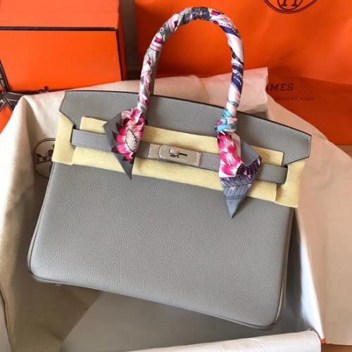 Geantă Hermes Birkin Tote Bag Original Togo Leather BK35 gri