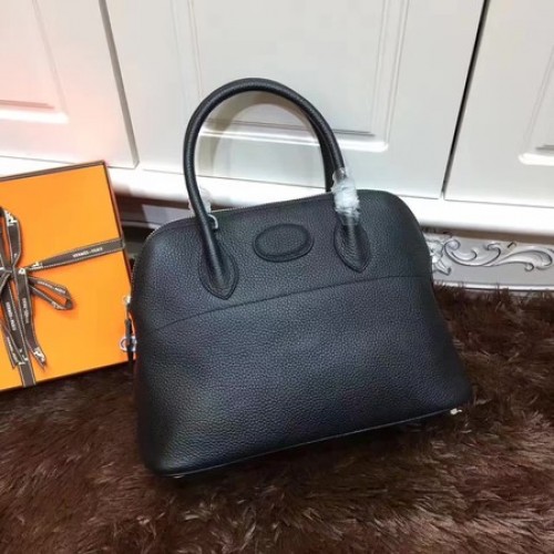 Geantă Hermes Bolide 31CM din piele de vițel B3302 Negru