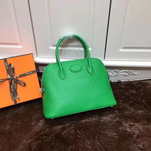 Geantă Hermes Bolide 31CM din piele de vițel B3302 Verde