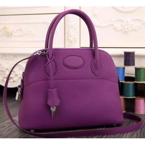Geantă Hermes Bolide 37CM din piele de vițel B1004 violet