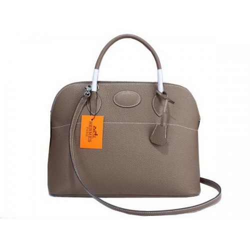 Genți Hermes Bolide 37CM din piele de vițel H509084 Gri