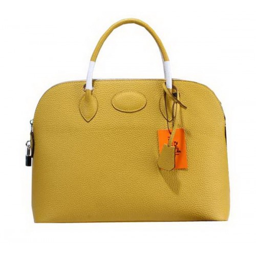 Genți Hermes Bolide 37CM din piele de vițel H509084 Galben