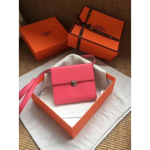 Geantă Hermes Clutch Epsom din piele de vițel H0589 roz