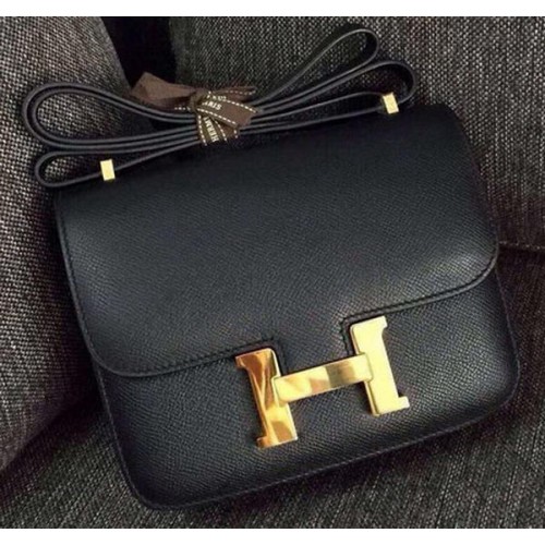 Geantă Hermes Constance din piele de vițel H9999 Negru