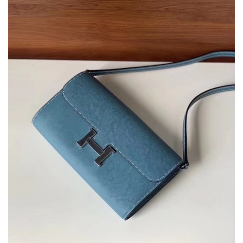 Geantă Hermes Constance to go mini H4088 albastră