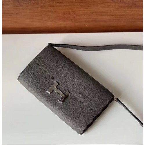 Geantă Hermes Constance to go mini H4088 gri închis
