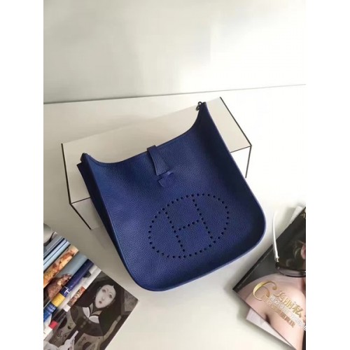 Geantă Hermes Evelyne 30cm Messenger E3301 Albastră