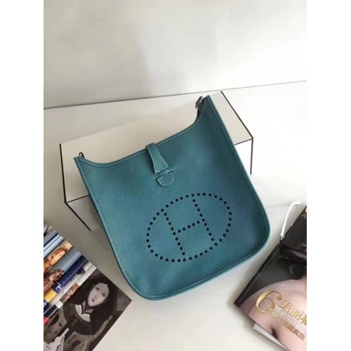 Geantă Hermes Evelyne 30cm Messenger E3301 Albastru deschis