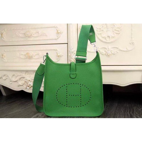 Geantă Hermes Evelyne 28cm din piele originală H1188 Verde
