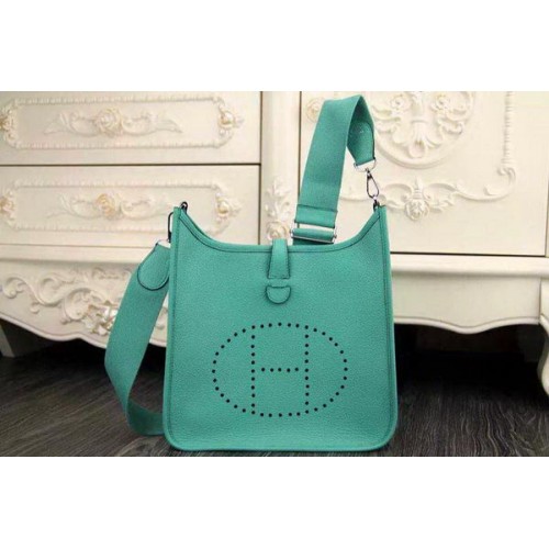 Geantă Hermes Evelyne 28cm din piele originală H1188 Verde deschis