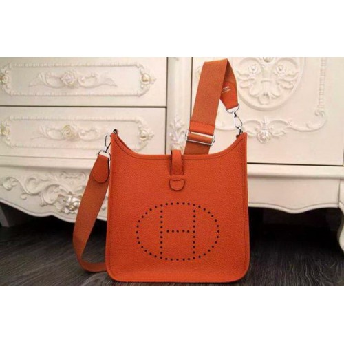 Geantă Hermes Evelyne 28cm din piele originală H1188 portocalie