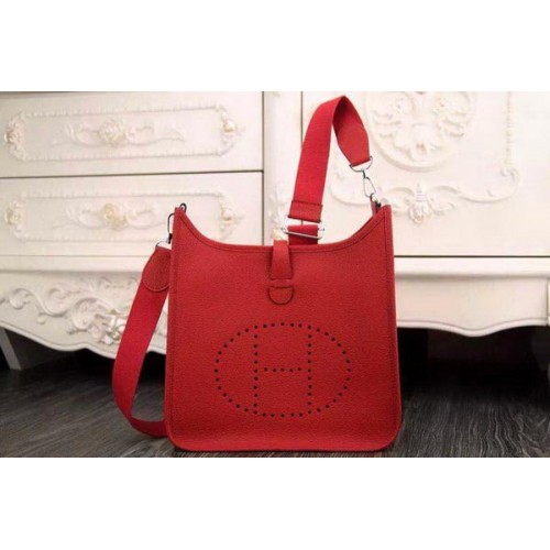 Geantă Hermes Evelyne 28cm din piele originală H1188 Roșie