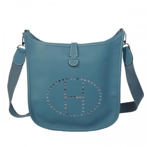 Geantă Hermes Evelyne Messenger H1608 Albastru deschis