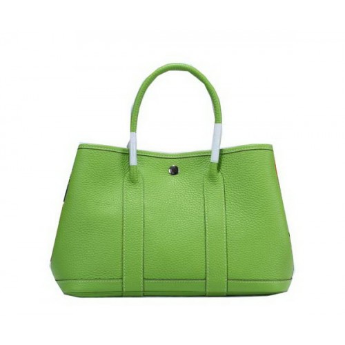 Geantă Hermes Garden Party 30cm din piele granulată verde
