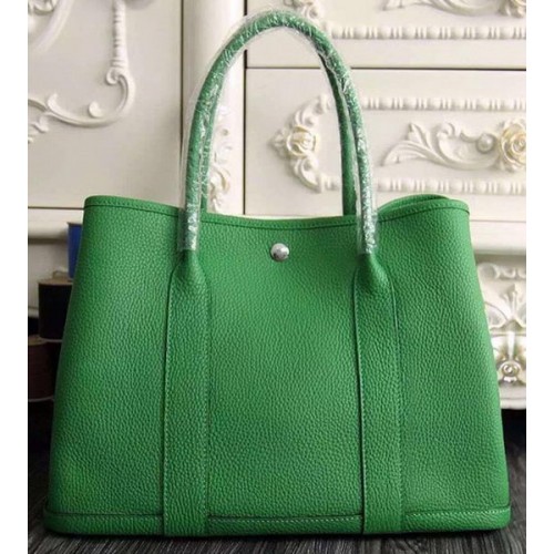 Geantă Hermes Garden Party 36cm 30cm, piele originală, verde