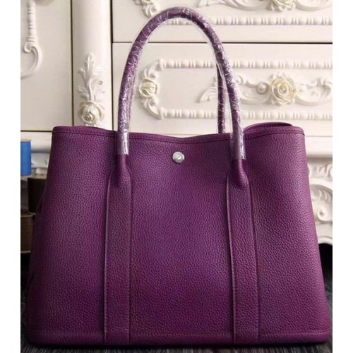 Geantă Hermes Garden Party 36cm 30cm, piele originală, violet