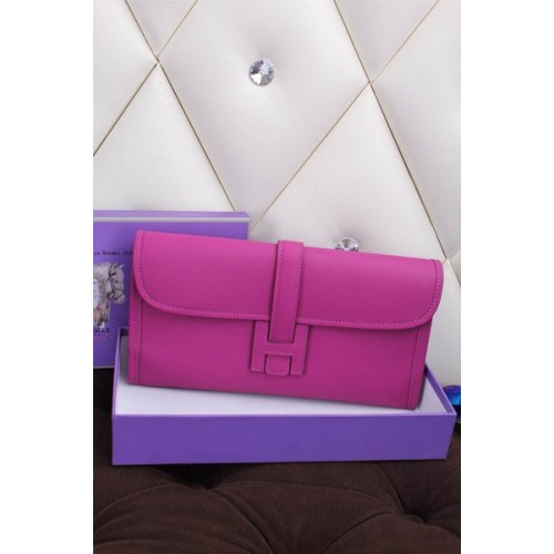 Geantă de mână Hermes Jige din piele de vițel H258 violet
