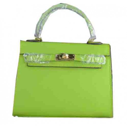 Geantă Hermes Kelly 22cm din piele de vițel verde