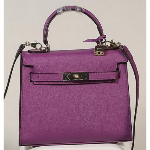 Geantă Hermes Kelly 25cm din piele Togo K2138 violet
