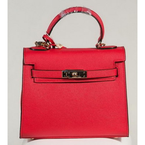 Geantă Hermes Kelly 25cm din piele Togo K2138 Roșie