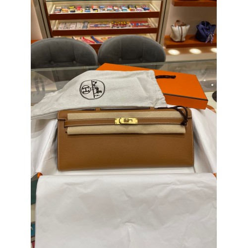 Geantă Hermes Kelly 31cm Clutch Original Epsom Leather KL31 Maro