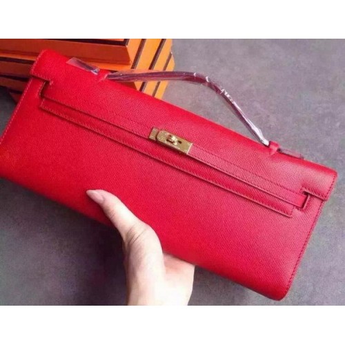 Geantă Hermes Kelly 31cm din piele Epsom KL31 Roșu