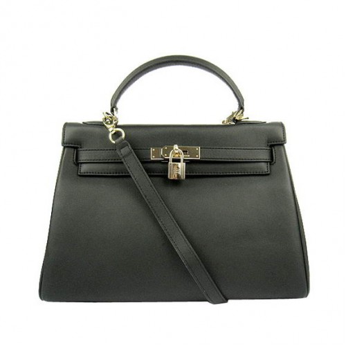 Genți Hermes Kelly 32cm Togo Leather 6108 Negru Auriu