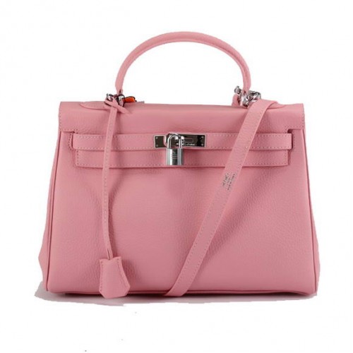 Genți de mână Hermes Kelly 32cm Togo din piele 6018 roz argintiu