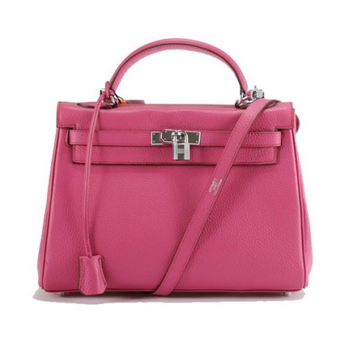 Genți de mână Hermes Kelly 32cm Togo din piele 6018 Argintiu roz