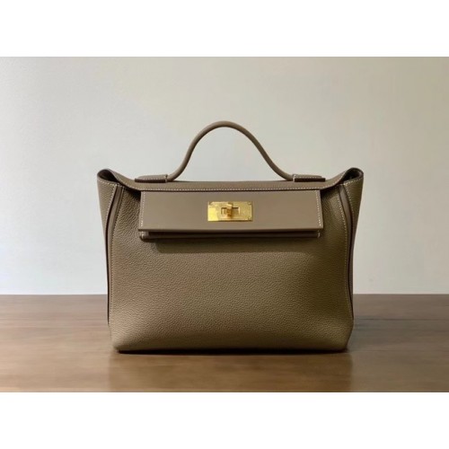 Geantă Hermes Kelly Original Togo din piele H2424 gri